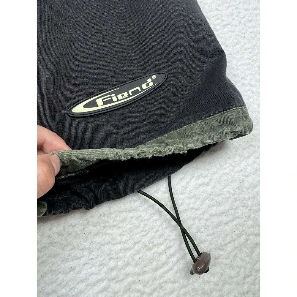 Vintage FIEND Cinch Cargo Pants Black - Men's 32 (Fits 28x30) Y2K Skater
